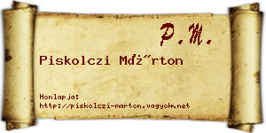 Piskolczi Márton névjegykártya